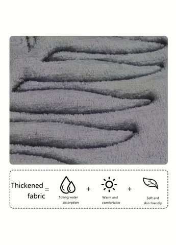 Набір із 3-х килимків для ванної та туалету «Листя» з ефектом пам'яті Антиковзаючий Сірий (7802281) No Brand (365280664)