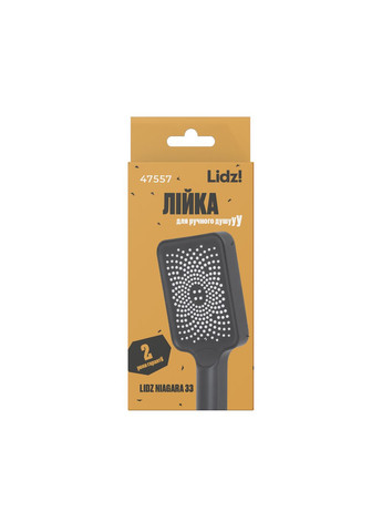 Лійка для ручного душу Niagara 33 145x95 мм прямокутна Black Matt LIDZ LDNIA33BLM47557 (346492227)