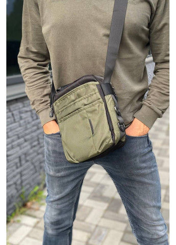 Сумка зеленая мужская через плечо черная барсетка ComStreet 8.0 No Brand (360797716)