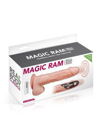 Фаллоимитатор-пульсатор с вибрацией Real Body - Magic Ram, диаметр 4 см, движение вперед-назад No Brand (366878664)