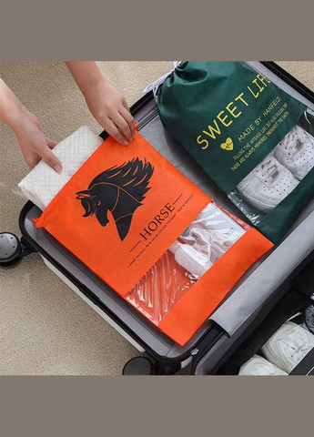 Мішок-сумка для взуття на затяжках, транспортувальна на шнурках для речей, розмір S - 37х26 см, No Brand (337668878)