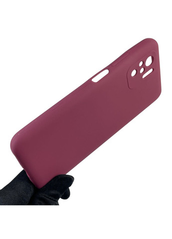 Чохол для Redmi Note 10S силіконовий з мікрофіброю нековзний на сяомі редмі нот 10с бордовий Xiaomi (366387775)