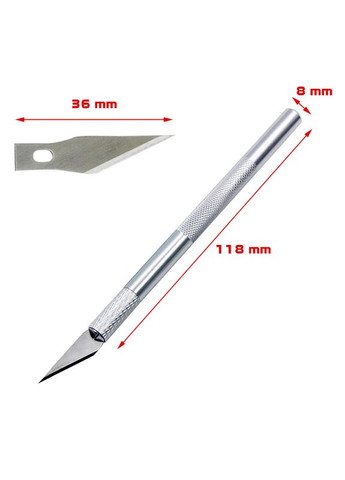 Скальпель TE-10 + 5 змінних лез No Brand (322568027)