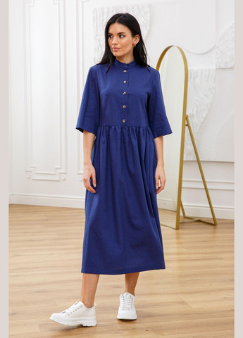 Синее повседневный, кэжуал платье тильда Ри Мари