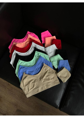 Бежевый демисезонный комплект женского белья топ и трусики с регулируемыми бретелями, спортивный комплект белья для женщин No Brand Білизна жіноча