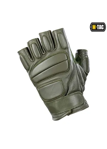 Рукавички безпалі шкіряні Assault Tactical Mk.1 Olive M-TAC (325404672)