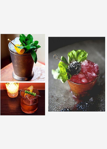 Шпажки из нержавеющей стали Перл набор 10 шт многоразовые коктейльные шпажки для канапе REMY-DECOR (293245113)