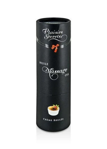 Массажное масло Creme Brulee (59 мл) с афродизиаками съедобное, подарочная упаковка Plaisirs Secrets (383082870)