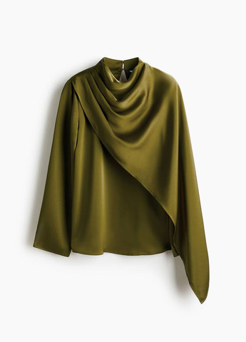 Оливковая блузка H&M