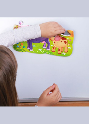 Пазлы на магните Мои первые игры Корова и теленок, 12 элементов () Vladi toys VT3205-74 (328398640)