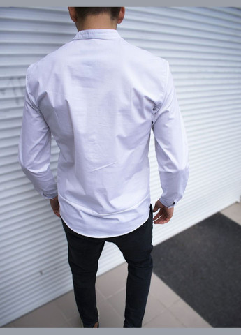 Белая классическая, кэжуал рубашка однотонная Vakko