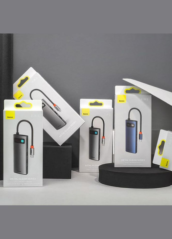 USB-Хаб Metal Gleam Series 6-in-1 Type-C gray Baseus (322458026)