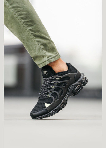 Чорні Осінні кросівки чоловічі nike air max tn plus terrascape black | найк аір макс тн плюс чорні No Brand