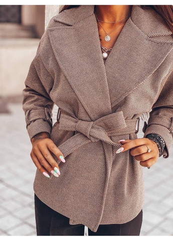 Коричневе демісезонне Жіноче полупальто Гермес