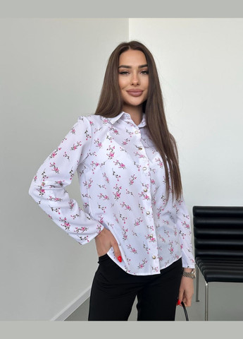 Белая летняя женская блузка софт No Brand