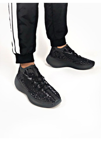 Черные демисезонные кроссовки мужские adidas yeezy boost 380 alien black адидас изи буст No Brand