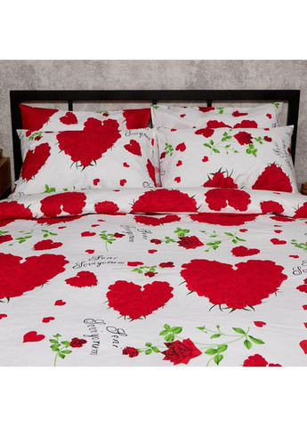 Комплект постільної білизни Бязь Gold Люкс King Size 220x240 наволочки 2х40х60 (MS-820009765) Moon&Star Scarlet Romance (356114329)