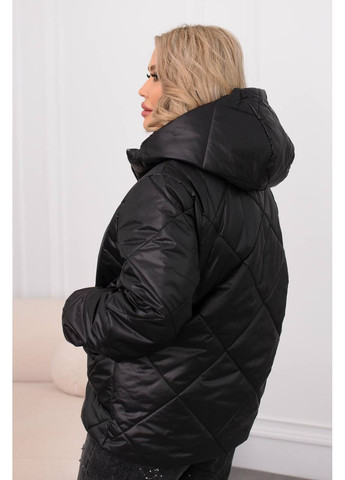 Чорна жіноча стьобана куртка демісезон Osoblyva