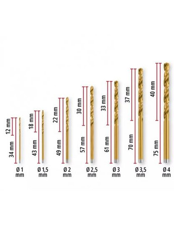 Набір свердел по металу 19 шт + кейс (427019) Einhell (371906369)