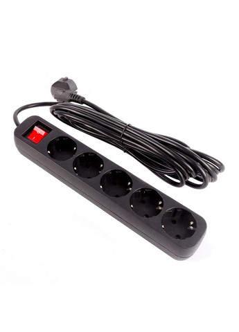 Мережевий фільтр 5 розеток 5 м Black (CW-PSEA55BK) Colorway (339086754)