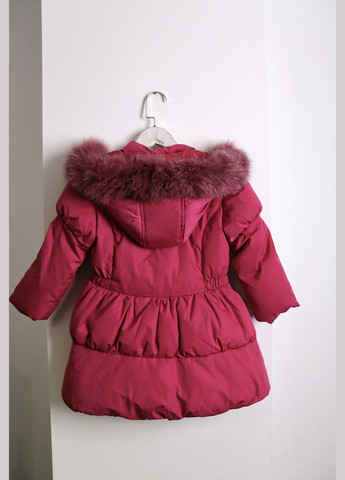 Малиновая зимняя плащ пуховик Piccolo