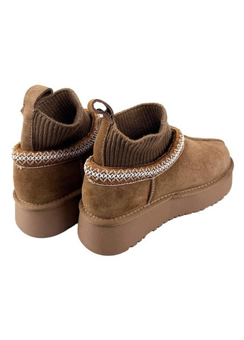 Уггі жіночі замшеві на платформі коричневі 10515-40 No Brand (353304810)