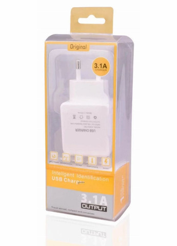 Зарядний пристрій для Original 3.1 A USBx4 KeKe-F6C (500120522) Clefers (300694675)