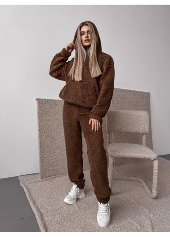 Теплий костюм «Teдді» 🧸 кофта з капюшоном та кишенею кенгуру No Brand (369249463)