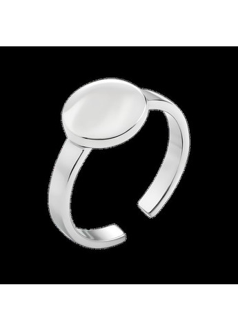 Срібна каблучка Монетка незамкнена блискуча без камінців No Brand (333705759)