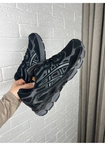 Серые демисезонные кроссовки мужские asics gel black grey асикс гель No Brand