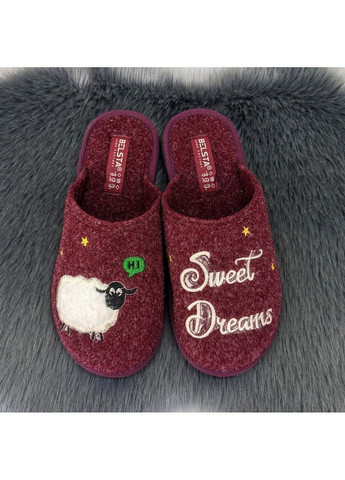 Бордовые тапочки женские фетровые для ламината Белста