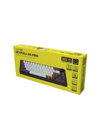 Клавиатура Skyfall 65 Pro Aurum Vanila Silent RGB Wireless/Bluetooth/USB UA Grey/Black (HTK4160UA) Hator Skyfall 65 Pro Aurum Vanila Silent RGB Wireless/Bl (400312323)