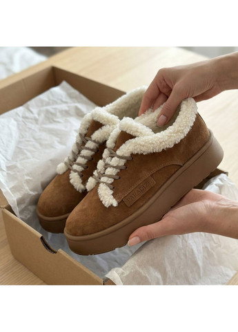 Жіночі зимові кросівки з рудої натуральної замші Paradize руді зими (372994228)