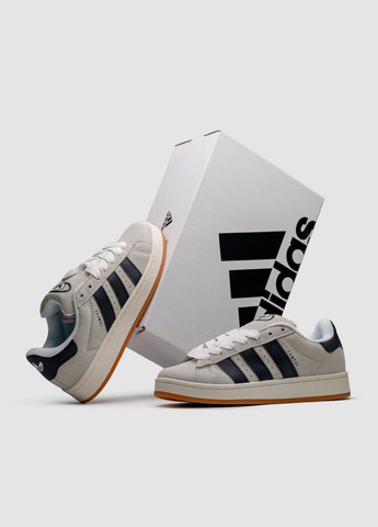 Кросівки жіночі Adidas White Core Black No Brand Campus 00s Crystal сірі демісезони (315810081)