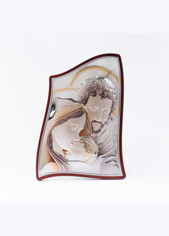 Срібна ікона "Святе Сімейство" 16,5x22,5 вкрита різнокольоровою ювелірною емаллю Prince Silvero (276972695)