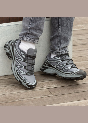 Серые зимние кроссовки зимние мужские salomon xt-6 winter gore-tex gray termo fleece | саломон хт-6 серые термо с флисом No Brand