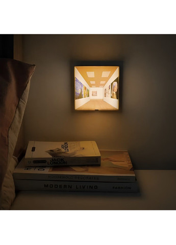 Настінна 3D картина нічник з ефектом оптичної ілюзії зарядкою від USB 3 режими підсвічування 11,5х11,5 см (480449-Prob) Unbranded (335586979)