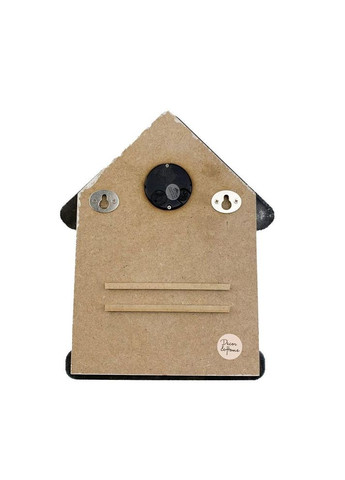 Ключница-часы А я и дом мой с 2 желтыми птицами 15х24 (Коричневая с черной крышей) хркл4004кчу Тур-Колекшн (355466611)