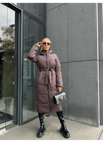 Коричневый демисезонный Пуховик Style Point