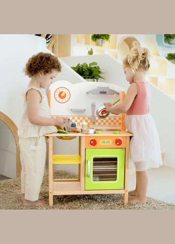 Детская кухня из дерева с посудой (50957FSC) Viga Toys (339783016)