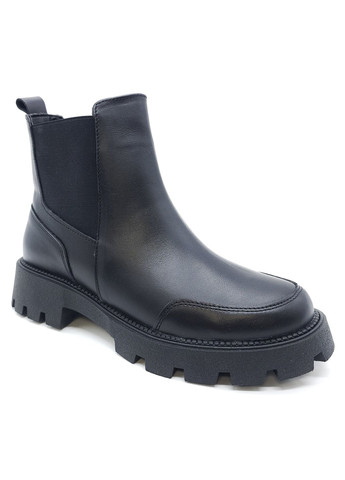 Осенние женские ботинки зимние черные кожаные k-16-1 23 см(р) Kento