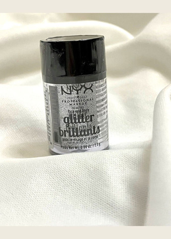 Гліттер для обличчя та тіла Face & Body Glitter (різні відтінки) Crystal Silver opal (GLI06) NYX Professional Makeup (279364273)
