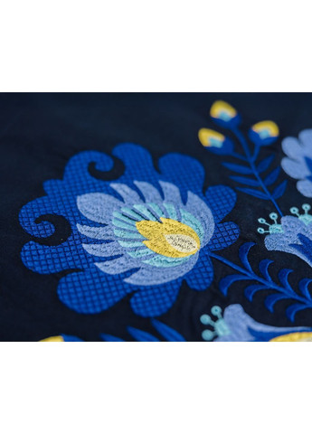 Шопер з вишивкою Квіткова казка Синій No Brand (370050835)