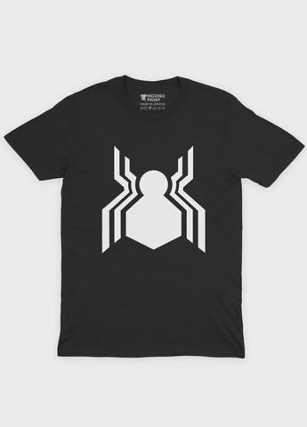Черная летняя мужская футболка с принтом супергероя - человек-паук (ts001-1-bl-006-014-108-f) Modno