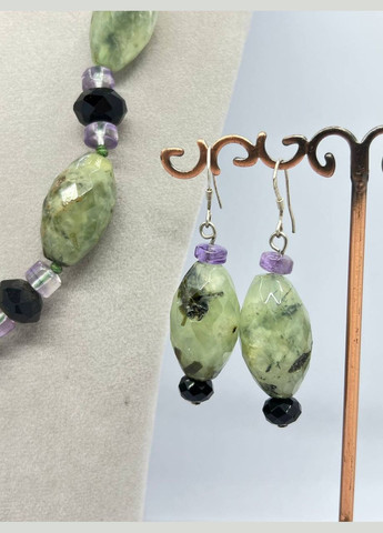 Комплект бусы и сережки пренит 48 см No Brand (280934555)