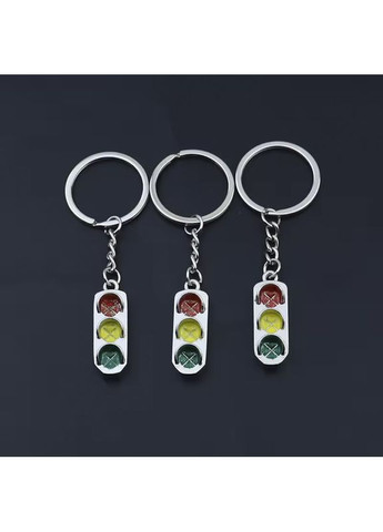 Брелок для ключей Светофор металлический Серебристый 99_17_0_1С No Brand (367738741)