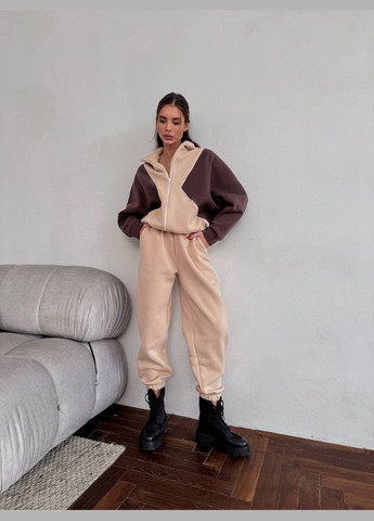 Женский спортивный костюм теплая и стильная тринитка на флисе No Brand (307059548)