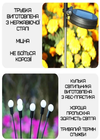 Светильник 8 LED Для Сада Декоративный Водонепроницаемый Фонарь Для Клумбы на Дачу с Датчиком Светлая на Солнечной Батарее VTech (293151917)