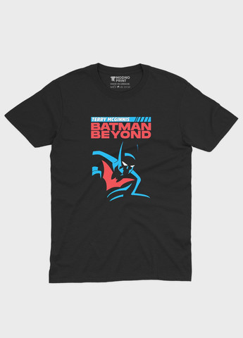 Чорна демісезонна футболка для хлопчика з принтом супергероя - бетмен (ts001-1-bl-006-003-017-b) Modno