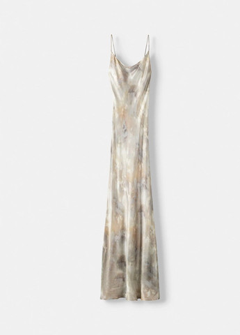 Комбинированное вечернее платье Bershka с абстрактным узором